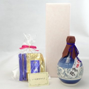 じいじの敬老の日 焼酎セット いつもありがとうございます感謝の気持ち木箱セット( 小手川酒造 麦焼酎 六花 25°720ｍｌ (大分県) ) メッセージカード付