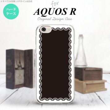 【SH03J】【スマホケース/スマホカバー】【アクオス R】SH03J スマホケース AQUOS R SH-03J カバー アクオス R レース柄（A） 白×黒 nk-sh03j-363【メール便送料無料】