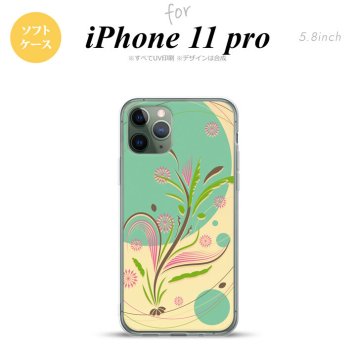 iPhone11Pro iPhone11 Pro スマホケース ソフトケース 和柄 ミント メンズ レディース nk-i11p-tp1225