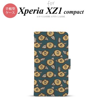 【手帳型 スマホ カバー ケース】【SO02K】【エクスペリア XZ1】手帳型 ケース SO-02K スマホ カバー Xperia XZ1 Compact エクスペリア つばき 紺 nk-004s-so02k-dr1703【メール便送料無料】