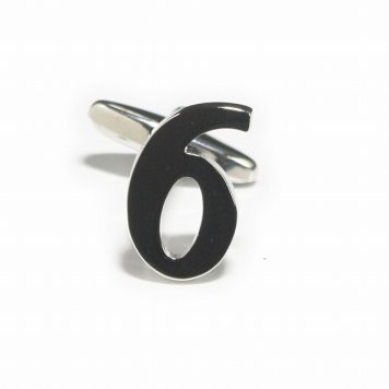 鎌倉カフス工房 数字の6カフスボタン（バラ売り）・カフリンクス メンズ  cf364 結婚式 旦那 プレゼント ギフト 彼氏 父の日 誕生日プレゼント