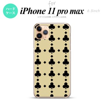 iPhone11ProMax iPhone11pro max スマホケース ハードケース トランプ クラブ ベージュ 黒 メンズ レディース nk-i11pm-533