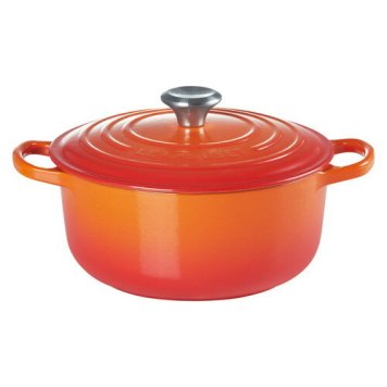 【送料無料・包装無料・のし無料】ル･クルーゼ シグニチャー ココット･ロンド20cm オレンジ 05064327(A4)/ギフト お歳暮 入学祝い 卒業祝い 就職祝い 結婚祝い 誕生日 出産祝い 引越祝い 香典返し 新盆 初盆 御礼 内祝い 快気祝い ご挨拶 志 法事