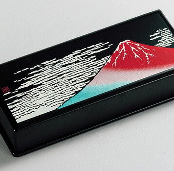 印鑑ケース（大）　赤富士 インテリア 漆器 盆 カタログギフト 景品 粗品