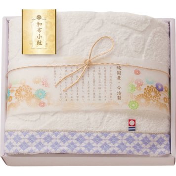 今治 和布小紋 バスタオル1P WFK-021A PU