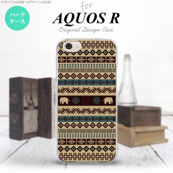 【SH03J】【スマホケース/スマホカバー】【アクオス R】SH03J スマホケース AQUOS R SH-03J カバー アクオス R エスニックゾウ ベージュ nk-sh03j-1572【メール便送料無料】