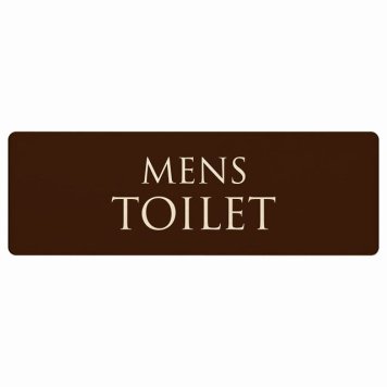 トイレ プレート 木製 MENS 文字タイプ ブラウン ナチュラル 長方形 12x4cm ドア サインプレート ピクトサイン トイレマーク表示 案内 注意 施設 御手洗 TOILET おしゃれ シンプル 安全対策