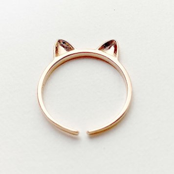 キャットイヤーフリーリングピンク ネコ 猫 耳 フリーサイズ 金属アレルギー対応 送料無料 メール便