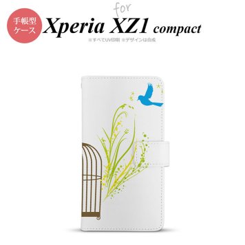 【手帳型 スマホ カバー ケース】【SO02K】【エクスペリア XZ1】手帳型 ケース SO-02K スマホ カバー Xperia XZ1 Compact エクスペリア 青い鳥 黄 nk-004s-so02k-dr1291【メール便送料無料】