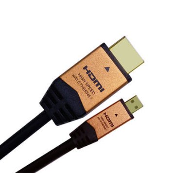 ホーリック 【メール便での発送商品】 HORIC HDMIマイクロケーブル 2.0m タイプAオス-タイプDオス ゴールド HDM20-017MCG