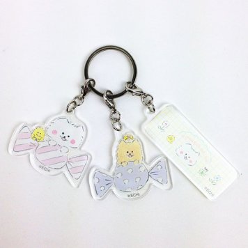 ほわころくらぶ ほわころちゃん 3連アクリルキーホルダー キャンディー グッズ  (MCOR)