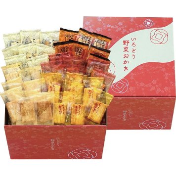 いろどり野菜おかき [26-7587-068] IR-4M おかき せんべい 和菓子 詰め合わせ ミックス 野菜おかき 個包装 国産もち米使用 贈り物 お祝い お返し 内祝い 出産 結婚 快気 プレゼント ギフト