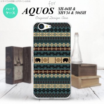 【SH04H】【スマホケース/スマホカバー】【アクオス ゼータ】SH04H スマホケース AQUOS ZETA SH04H カバー アクオス ゼータ エスニックゾウ 青 nk-sh04h-1573【メール便送料無料】