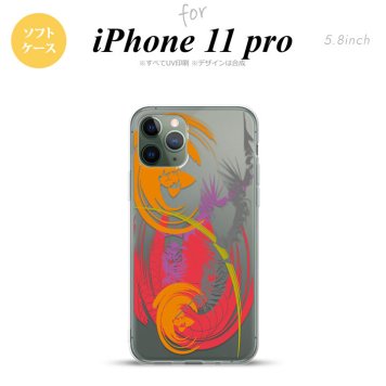 iPhone11Pro iPhone11 Pro スマホケース ソフトケース アート クリア 赤 メンズ レディース nk-i11p-tp1269