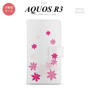 SH-04L/SHV44 AQUOS R3 手帳型スマホケース カバー ティアレ ピンク  nk-004s-r3-dr1075