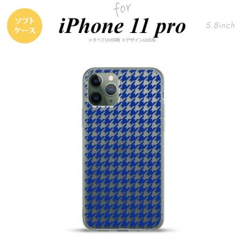 iPhone11Pro iPhone11 Pro スマホケース ソフトケース 千鳥 格子 小 青 クリア メンズ レディース nk-i11p-tp906