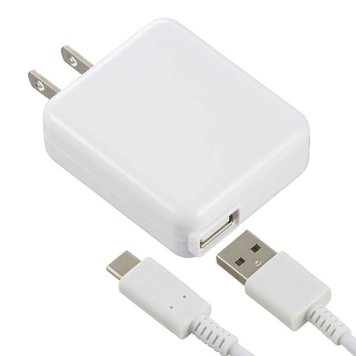 オーム電機 AC充電器+TYPE-Cケーブル(3A/1.5m/ホワイト) MAV-AUC1530-W