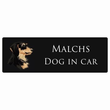 ドッグ カーステッカー イラスト付 Dog in Car マルックス Aタイプ セーフティサイン 犬種別 長方形 15x5cm シール リア あおり運転対策 Dog Sticker 屋外 屋内 防水 かわいい おしゃれ 安全対策 カーサイン