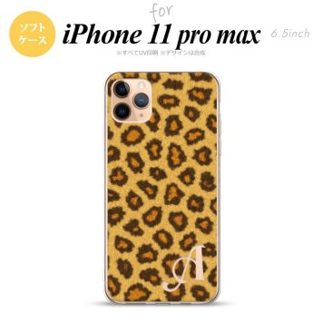 iPhone11ProMax iPhone11pro max スマホケース ソフトケース 豹柄 A 茶 +アルファベット メンズ レディース nk-i11pm-tp025i