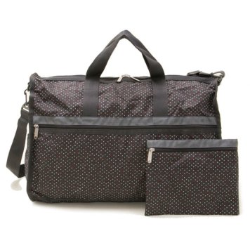 レスポートサック LeSportsac ボストンバッグ 斜めがけバッグ 7185 E130 LARGE WEEKENDER ラージウィークエンダー POPPY SEEDS ブラック系マルチ