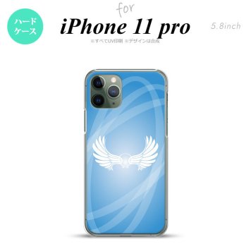 iPhone11Pro iPhone11 Pro スマホケース ハードケース 翼 光 青 メンズ レディース nk-i11p-463