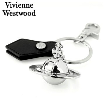 ヴィヴィアン ウエストウッド キーリング レディース ブランド Vivienne Westwood SAFFIANO ロゴ 8203010HU OM0009 N405 シルバー ビビアン