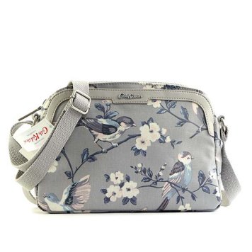 キャスキッドソン Cath Kidston ショルダーバッグ 斜めがけバッグ MINI BUSY UPDATE BRITISH BIRDS フラワー柄グレー系マルチ レディース 鳥柄 バード 花柄 プレゼント ギフト おでかけ 755870