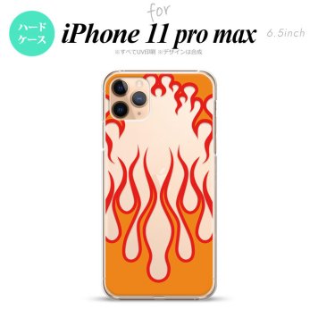 iPhone11ProMax iPhone11pro max スマホケース ハードケース ファイヤー 炎 クリア 赤 メンズ レディース nk-i11pm-1314