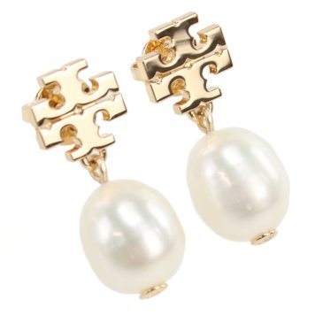 トリーバーチ ピアス TORY BURCH KIRA パール ドロップ キラ 65156 709 TORY GOLD-IVORY ホワイト