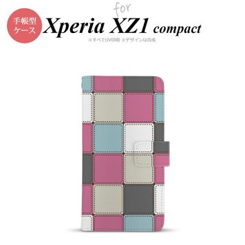 【手帳型 スマホ カバー ケース】【SO02K】【エクスペリア XZ1】手帳型 ケース SO-02K スマホ カバー Xperia XZ1 Compact エクスペリア パッチワーク風 ミックスB nk-004s-so02k-dr1672【メール便送料無料】