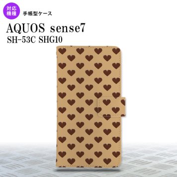 sense7 sense7 手帳型スマホケース カバー ハート 茶 2022年 11月発売 nk-004s-sens7-dr171