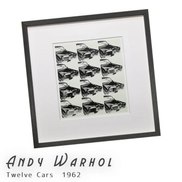 Andy Warhol（アンディ ウォーホル） Twelve Cars 1962 アートポスター（フレーム付き） 