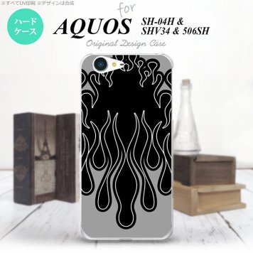 【SH04H】【スマホケース/スマホカバー】【アクオス ゼータ】SH04H スマホケース AQUOS ZETA SH04H カバー アクオス ゼータ ファイヤー 黒×黒 nk-sh04h-1302【メール便送料無料】