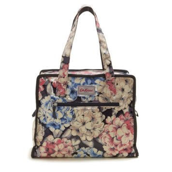 キャスキッドソン Cath Kidston トートバッグ ショルダーバッグ Large Boxy Bag Graphite Grey Rhododendron フラワー柄マルチ 755306