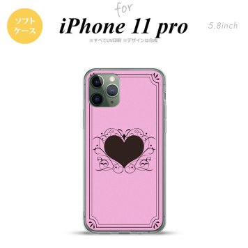 iPhone11Pro iPhone11 Pro スマホケース ソフトケース ハート 飾り ピンク メンズ レディース nk-i11p-tp612