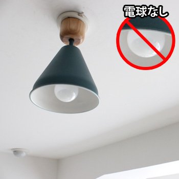 カラー＆ウッド 1灯 シーリングランプ 電球なし 001841[アルミ製 木製ソケット シーリングライト おしゃれ デザイン ダイニング リビング 玄関 トイレ 階段 エントランス 人気 シーリング照明 COLOR＆WOOD CEILING LAMP 1BULB]