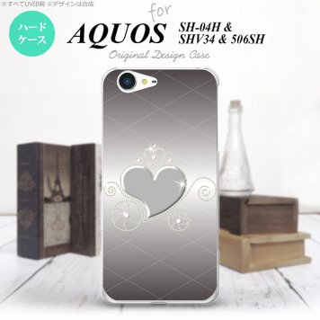【SH04H】【スマホケース/スマホカバー】【アクオス ゼータ】SH04H スマホケース AQUOS ZETA SH04H カバー アクオス ゼータ ハート(F) グレー nk-sh04h-318【メール便送料無料】
