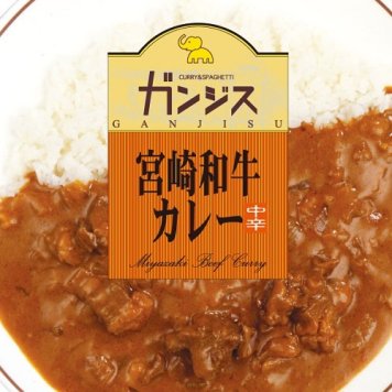宮崎のカレー専門店「味のガンジス」のオリジナル！宮崎和牛レトルトカレー【ギフト】【お土産】【ご家庭用】