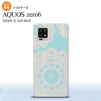 SHG04 SHG04 ZERO6 AQUOS zero6 スマホケース ソフトケース レース クリア 緑 メンズ レディース nk-zero6-tp1483