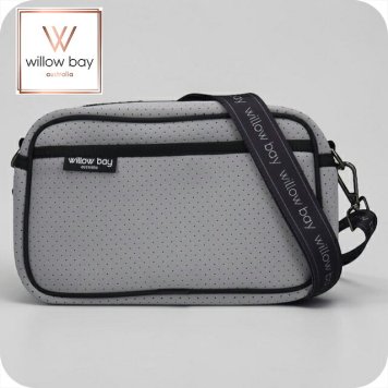 ウィローベイ ショルダーバッグ レディース ブランド WILLOWBAY ラージクロスボディバッグウィズロープ クロスボディ PEBBLE GREY