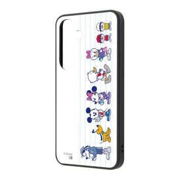 Galaxy S25 ディズニー / maru 衝撃吸収 バンパー ハイブリッドケース/ミッキー&フレンズ_背比べ ※送料無料(ポスト投函)