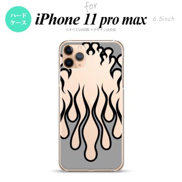 iPhone11ProMax iPhone11pro max スマホケース ハードケース ファイヤー 炎 クリア 黒 メンズ レディース nk-i11pm-1312