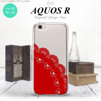 【SH03J】【スマホケース/スマホカバー】【アクオス R】SH03J スマホケース AQUOS R SH-03J カバー アクオス R レース(A) 赤 nk-sh03j-723【メール便送料無料】