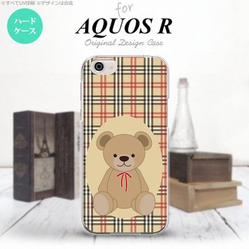 【SH03J】【スマホケース/スマホカバー】【アクオス R】SH03J スマホケース AQUOS R SH-03J カバー アクオス R くま(A) 茶×赤 nk-sh03j-752【メール便送料無料】