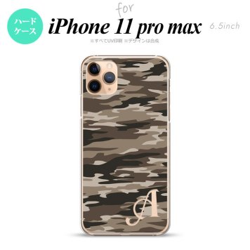 iPhone11ProMax iPhone11pro max スマホケース ハードケース タイガー 迷彩 B 茶 +アルファベット メンズ レディース nk-i11pm-1171i