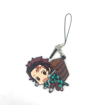 鬼滅の刃 炭治郎 竈門炭治郎つままれストラップ　 チャーム　イヤホンジャック　キーホルダー