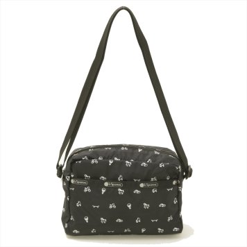 レスポートサック LeSportsac 斜めがけバッグ ショルダーバッグ DANIELLA CROSSBODY ダニエラクロスボディー OH LETS GO BLACK 乗り物柄ブラック系 2434 E252