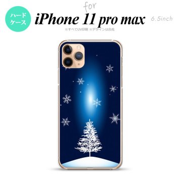 iPhone11ProMax iPhone11pro max スマホケース ハードケース 雪 ツリー 紺 メンズ レディース nk-i11pm-639