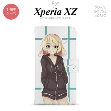 【手帳型 スマホ カバー ケース】【SO01J】【エクスペリア XZ 】手帳型 ケース SO-01J スマホ カバー XPERIA XZ エクスペリア キャラB 水色 nk-004s-so01j-dr1330【メール便送料無料】