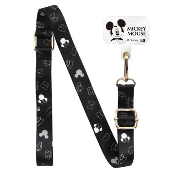 『ディズニーキャラクター』/ショルダーストラップ+ストラップホルダー セット/ミッキーマウスとミニーマウス_総柄/ミッキーマウス_2 ※送料無料(ポスト投函)